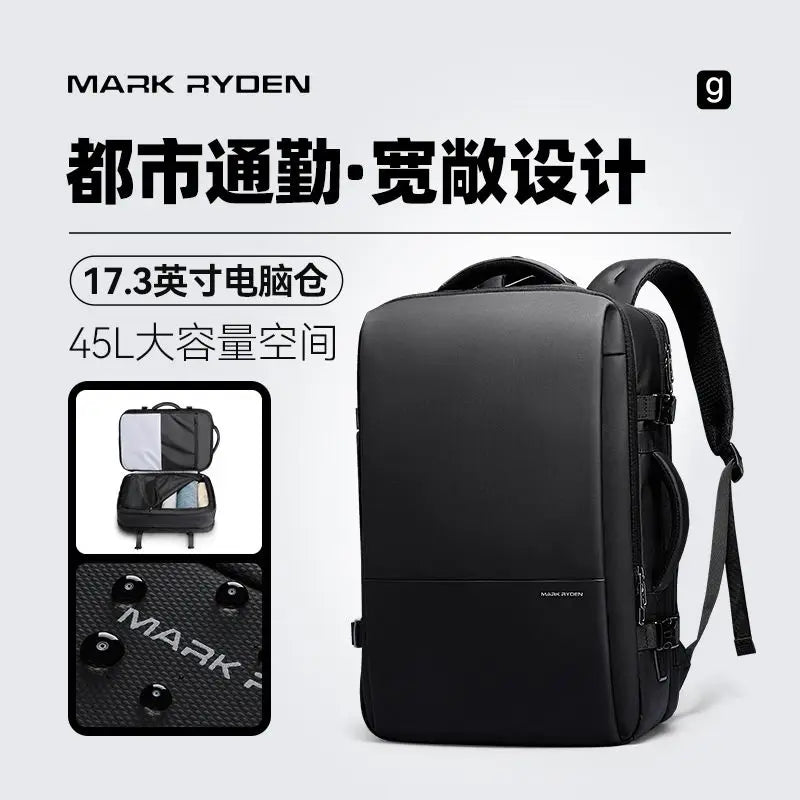 Mark Ryden Backpack Men's Large-capacity Laptop Bag Business Leisure Multi-function Expansion Multi-compartment Commuting Bag