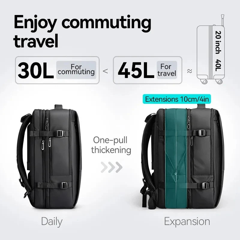 Mark Ryden Backpack Men's Large-capacity Laptop Bag Business Leisure Multi-function Expansion Multi-compartment Commuting Bag