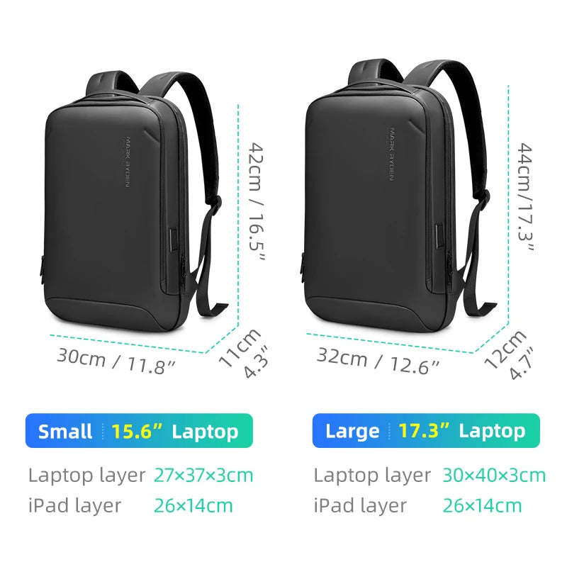 Mark Ryden Business Backpack Men 15.6/17.3 inch Office Work Bag Slim Laptop Backpack