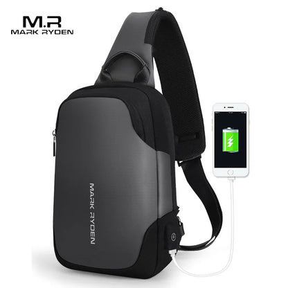 Mark Ryden Chest bag  Anti-thief Crossbody Bag Waterproof Men Sling Bag Fit 9.7 inch Ipad Fashion Shoulder Bag Messenger Bags