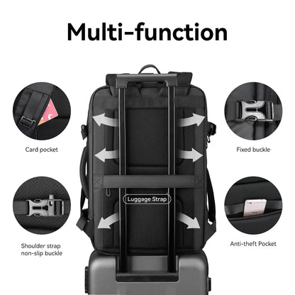 Mark Ryden Expandable Men Backpack Fits 17 inch Laptop USB Recharging Travel Male Bag Mochila
