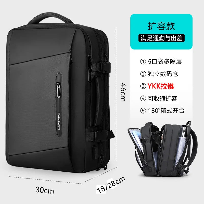 Mark Ryden Extended 39L Men Backpack Business Laptop Backpack 17inch Large Capacity Travel Bag school Backpack for Outdoor