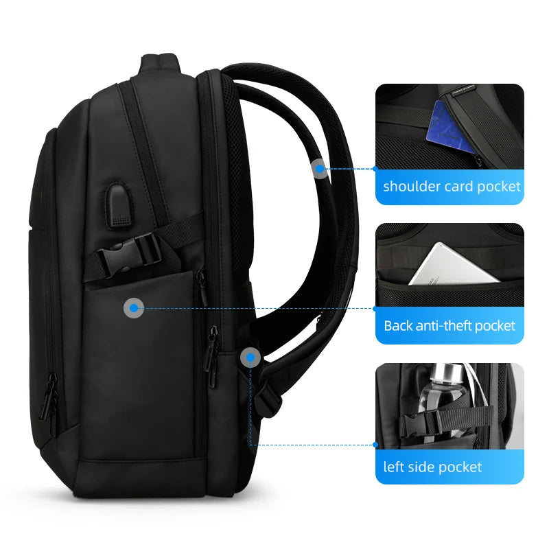 Mark Ryden Large Backpack Waterproof 15.6inch Laptop Multi-layer Pockets Bag Man USB Charging School Backpack Travel Mochilas