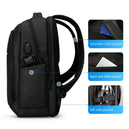 Mark Ryden Man Backpack Multifunctional Waterproof 15.6inch Laptop Multi-layer Pockets Bag Man USB Charging School Backpack