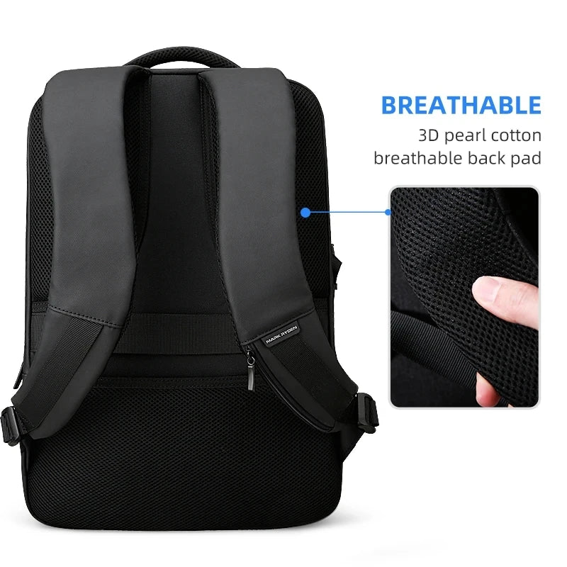 Mark Ryden Man Backpack Multifunctional Waterproof 15.6inch Laptop Multi-layer Pockets Bag Man USB Charging School Backpack