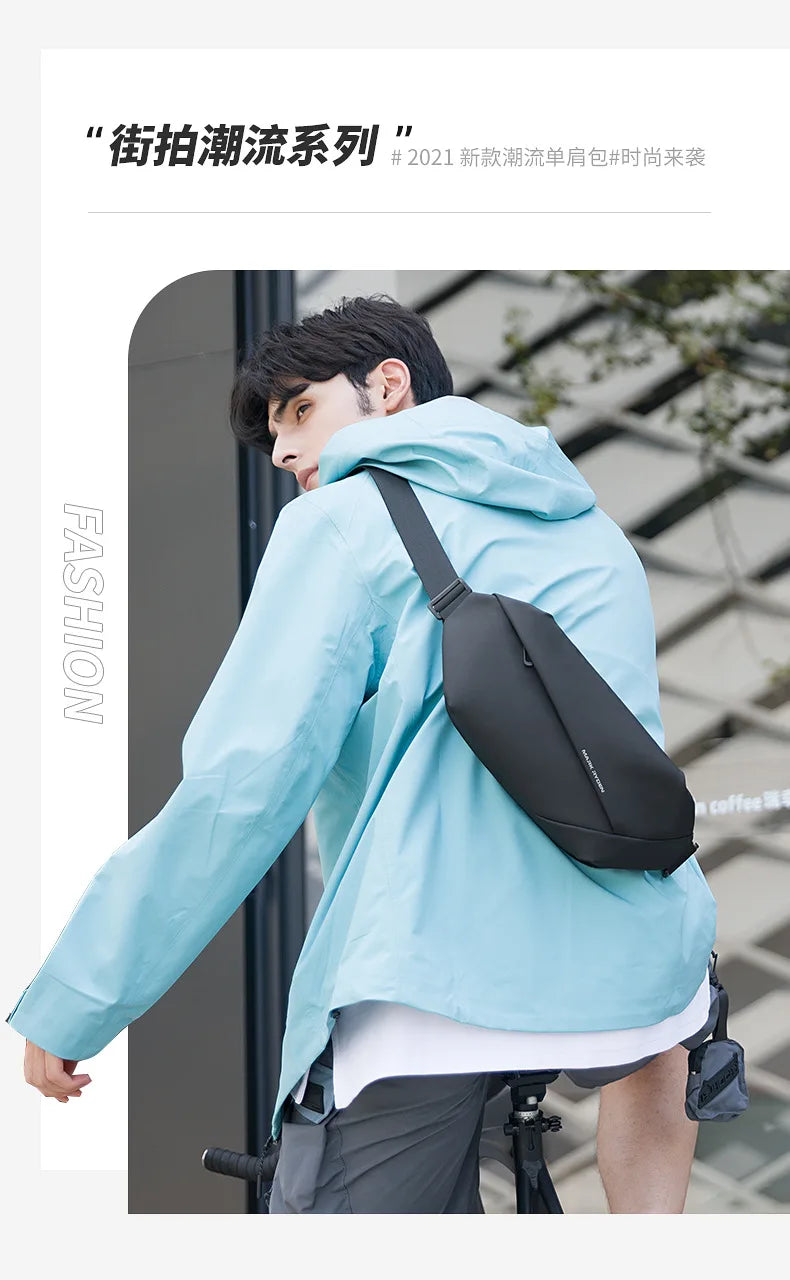 Mark Ryden Man Belt Pouch Sports Men's handbag Casual Cycling Small Waist Pack Crossbody Bag Shoulder Bag Men's Crossbody Ches