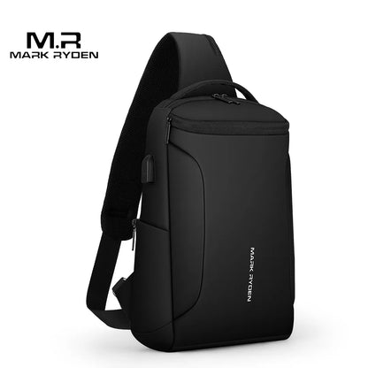 Mark Ryden Men Crossbody Bag  12inch iPad Shoulder Messenger Bags Male Waterproof USB Recharging Sling bolso Chest bag for man