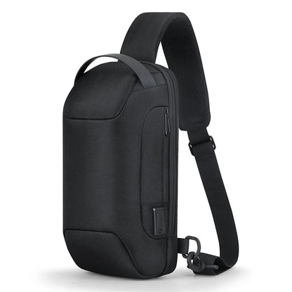 Mark Ryden Men's Waterproof USB Oxford Crossbody Bag Anti-theft Sling Multifunction Short Travel Messenger Chest Pack For Male