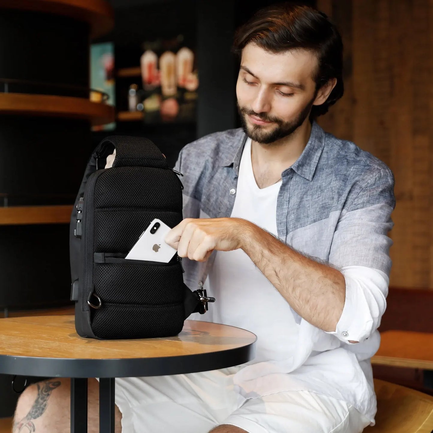Mark Ryden Sling Bag  Anti-theft TSA Lock Crossbody Bag for Men Shoulder Messenger Bags Male Waterproof Short Trip  Pack