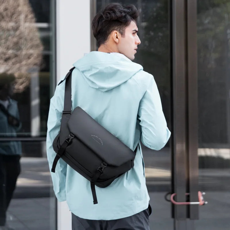 Mark Ryden Sling  Bag Men 9.7Inch Crossbody  Water  Pack Oxford Male Messenger Shoulder Bag Short Trip Sling Bag sac Magnetic