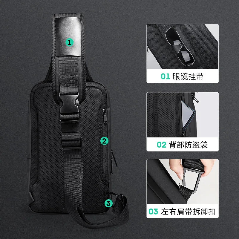 Mark Ryden Sling Bags Multi-layer Crossbody Bag High Quality Waterproof Shoulder Bag Male Messenger Bag for Teenagers Men