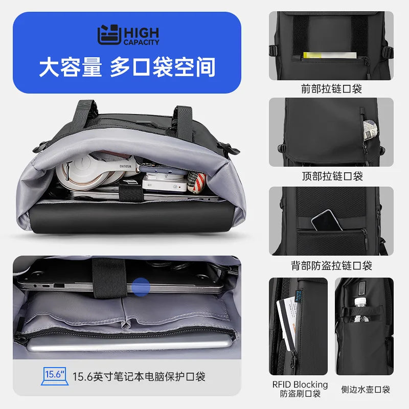 Mark Ryden USB Charging Mochilas Waterproof Men's Laptop Backpack Luxury Designer Backpack for Business Urban Man Backpack