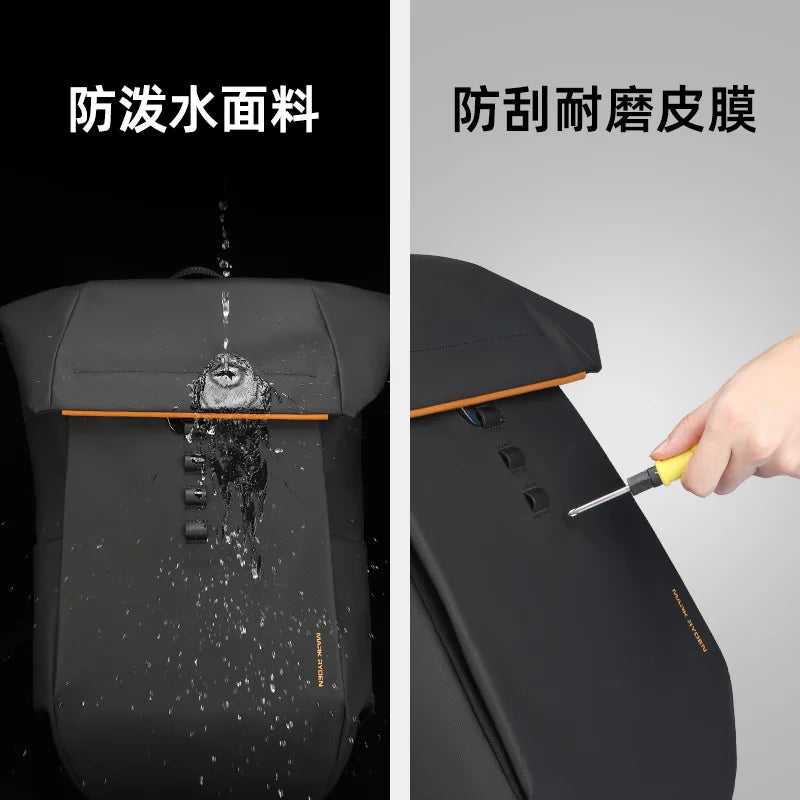 Mark Ryden Unique Men's Backpack Anti-Theft Waterproof Laptop Backpack 15.6 Work Travel Business Backpack Student School Bag