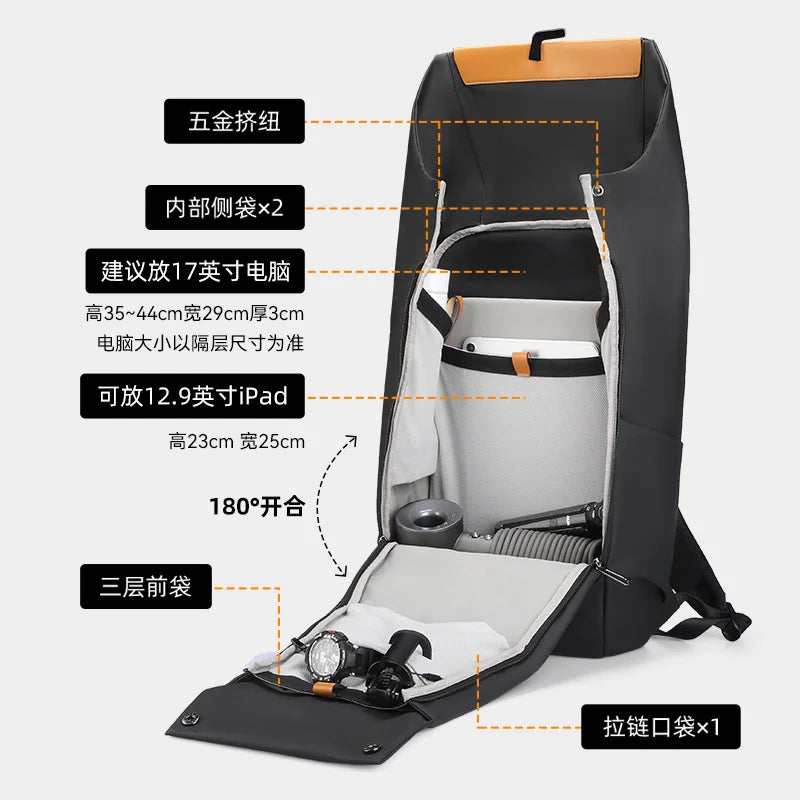 Mark Ryden Unique Men's Backpack Anti-Theft Waterproof Laptop Backpack 15.6 Work Travel Business Backpack Student School Bag