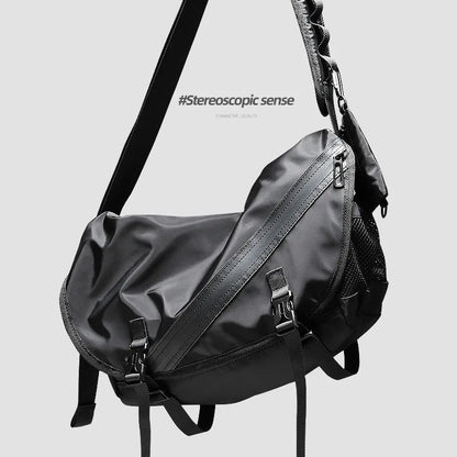 Mark Ryden Vintage Hip Hop Shoulder Bag Tactical Streetwear Multi Pockets Ribbons School Chest Cargo Crossbody Bag Men Women