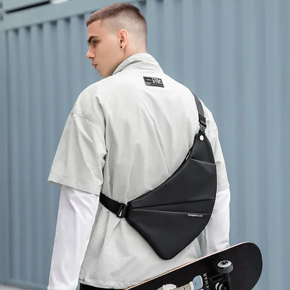 Mark Ryden  Waterproof Commercial Large Expansion Anti-Extrusion Trendy Irregular Shape Custom Crossbody Men HandBag