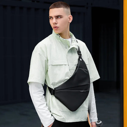 Mark Ryden  Waterproof Commercial Large Expansion Anti-Extrusion Trendy Irregular Shape Custom Crossbody Men HandBag