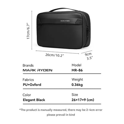 Mark Travel Toiletry Bag Men's Business Trip Gods Dry Wet Separation Fitness Bath Bag Waterproof Makeup Storage Bag  Wash Bag