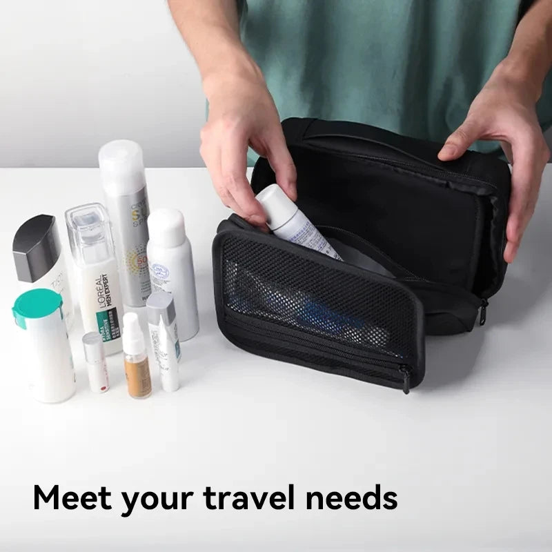 Mark Travel Toiletry Bag Men's Business Trip Gods Dry Wet Separation Fitness Bath Bag Waterproof Makeup Storage Bag Wash Bag