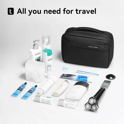 Mark Travel Toiletry Bag Men's Business Trip Gods Dry Wet Separation Fitness Bath Bag Waterproof Makeup Storage Bag  Wash Bag