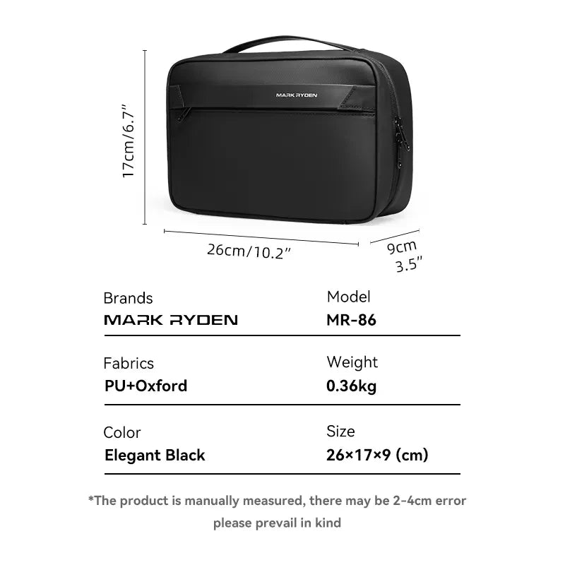 Mark Travel Toiletry Bag Men's Business Trip Gods Dry Wet Separation Fitness Bath Bag Waterproof Makeup Storage Bag Wash Bag