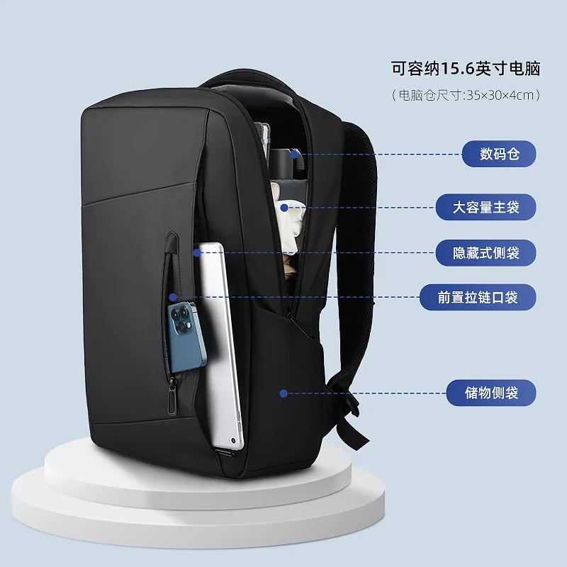 Mark ryden Backpack 15.6Inch Men's Expandable Leisure Bag School Bag Outdoor Waterproof Large Business Travel Bag