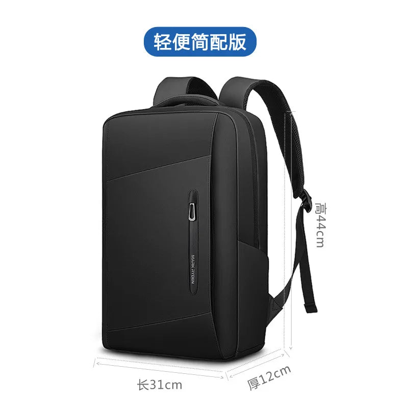 Mark ryden Backpack 15.6Inch Men's Expandable Leisure Bag School Bag Outdoor Waterproof Large Business Travel Bag