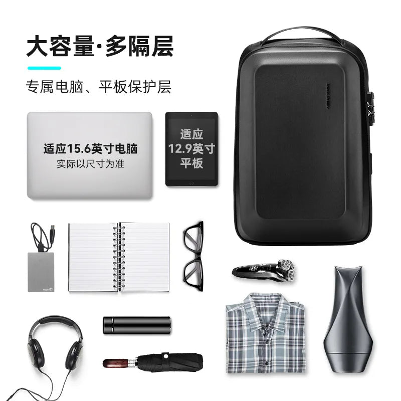 Mark ryden backpack  Design Water-resistant Backpack Men USB Anti-theft Casual Bag 15.6'' Fashion Laptop Business Backpack