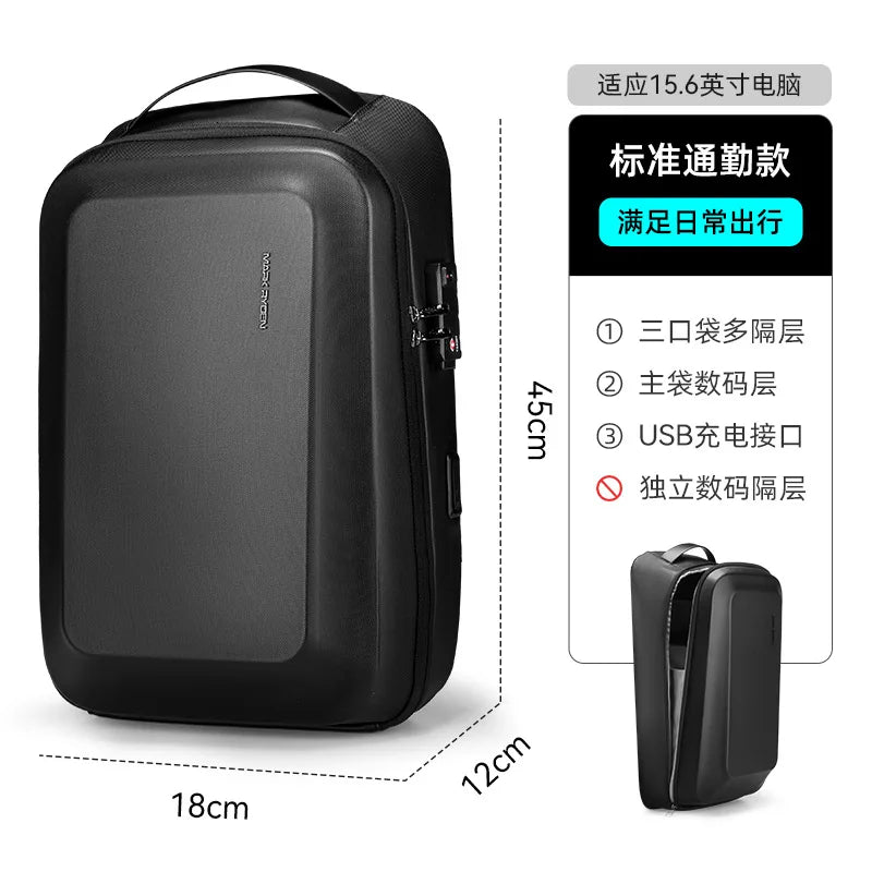 Mark ryden backpack  Design Water-resistant Backpack Men USB Anti-theft Casual Bag 15.6'' Fashion Laptop Business Backpack