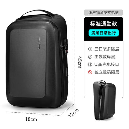 Mark ryden backpack  Design Water-resistant Backpack Men USB Anti-theft Casual Bag 15.6'' Fashion Laptop Business Backpack