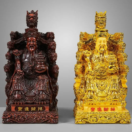 Mascot God of Fortune Ornaments Home Living Room Buddha Statue Inviting Wealth Into The Treasure Opening Sculptures
