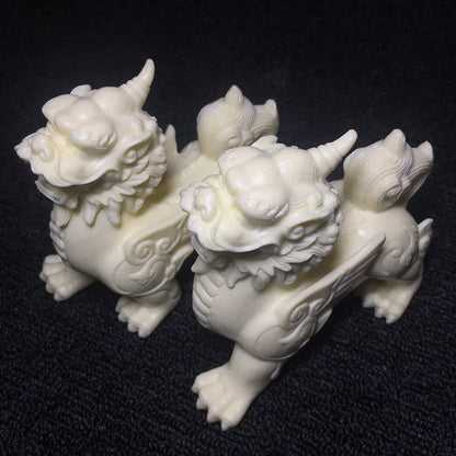 Mascot Kirin Decorative Statue Resin Art Sculpture Mythical Animals Home Room, Office Feng Shui Statue Free delivery A pair