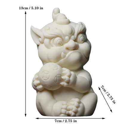 Mascot Pixiu Fortune Small Figurine Resin sculpture Chinese Mythical Small Animals  Home living room lucky ornaments