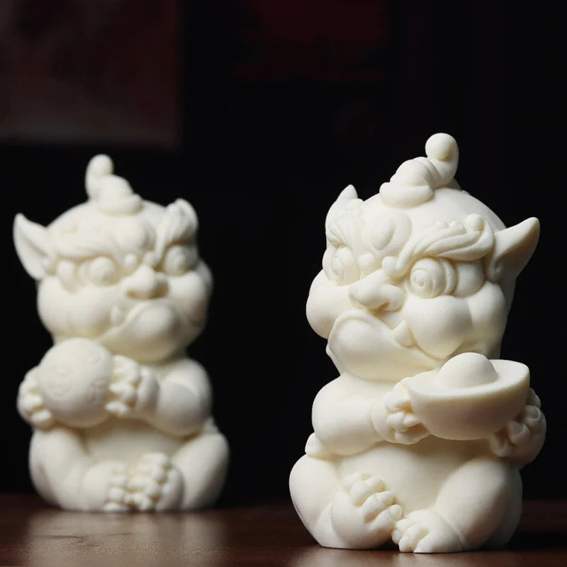 Mascot Pixiu Fortune Small Figurine Resin sculpture Chinese Mythical Small Animals  Home living room lucky ornaments