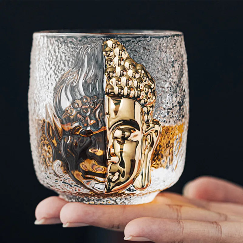 Master Cup Tea Set Luxury Crystal Glass Yinian Buddha Cup Jianzhan Household Cups Teaware Kitchen Dining Bar Home Garden