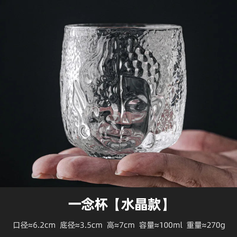 Master Cup Tea Set Luxury Crystal Glass Yinian Buddha Cup Jianzhan Household Cups Teaware Kitchen Dining Bar Home Garden