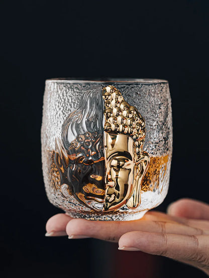 Master Cup Tea Set Luxury Crystal Glass Yinian Buddha Cup Jianzhan Household Cups Teaware Kitchen Dining Bar Home Garden