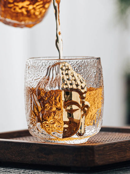 Master Cup Tea Set Luxury Crystal Glass Yinian Buddha Cup Jianzhan Household Cups Teaware Kitchen Dining Bar Home Garden