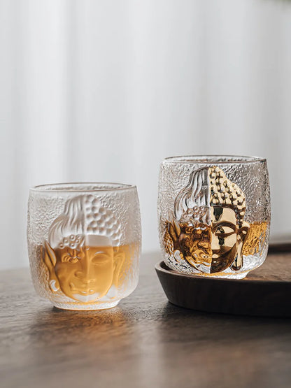 Master Cup Tea Set Luxury Crystal Glass Yinian Buddha Cup Jianzhan Household Cups Teaware Kitchen Dining Bar Home Garden