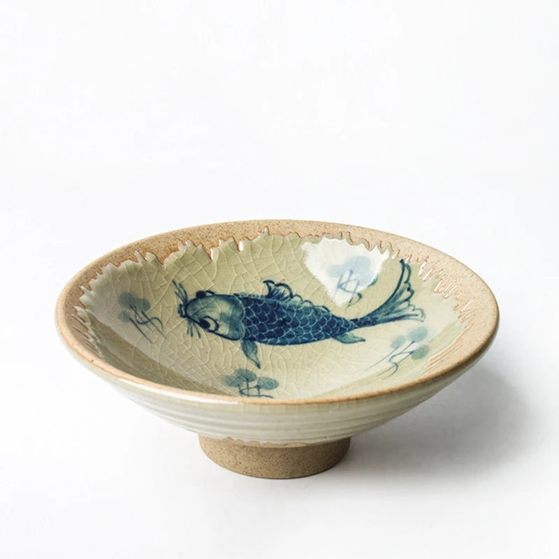Master Hand Painted Golden Fish Pottery Cups Tea Cup Set Teaware Lotus Hat Bowl For Tea Ceremony Coffee Mugs
