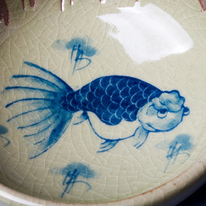 Master Hand Painted Golden Fish Pottery Cups Tea Cup Set Teaware Lotus Hat Bowl For Tea Ceremony Coffee Mugs