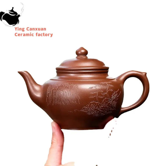 Master Handmade Yixing Purple Clay Teapot Raw Ore Zhu Mud Beauty Filter Tea Pot Zisha Tea Maker Boutique Teaware Supplies 240ml