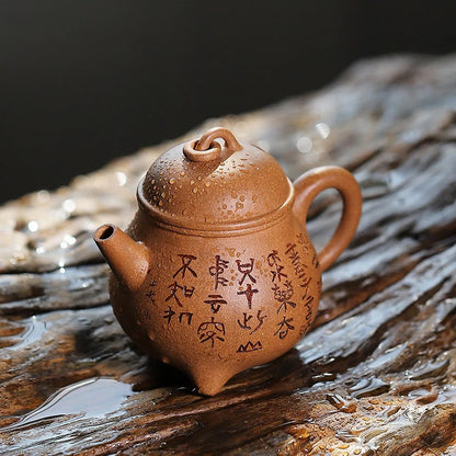 Master Handmade Yixing Purple Clay TeapotSection Mud Beauty Pot Raw Ore Zisha Tea Infuser Handpainted Teaware 160ml