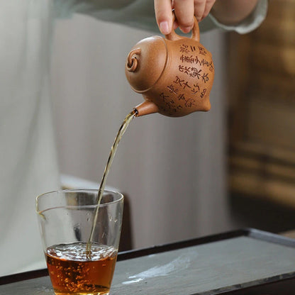 Master Handmade Yixing Purple Clay TeapotSection Mud Beauty Pot Raw Ore Zisha Tea Infuser Handpainted Teaware 160ml