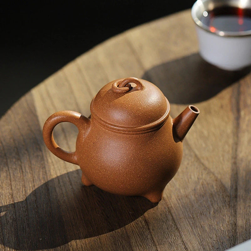Master Handmade Yixing Purple Clay TeapotSection Mud Beauty Pot Raw Ore Zisha Tea Infuser Handpainted Teaware 160ml