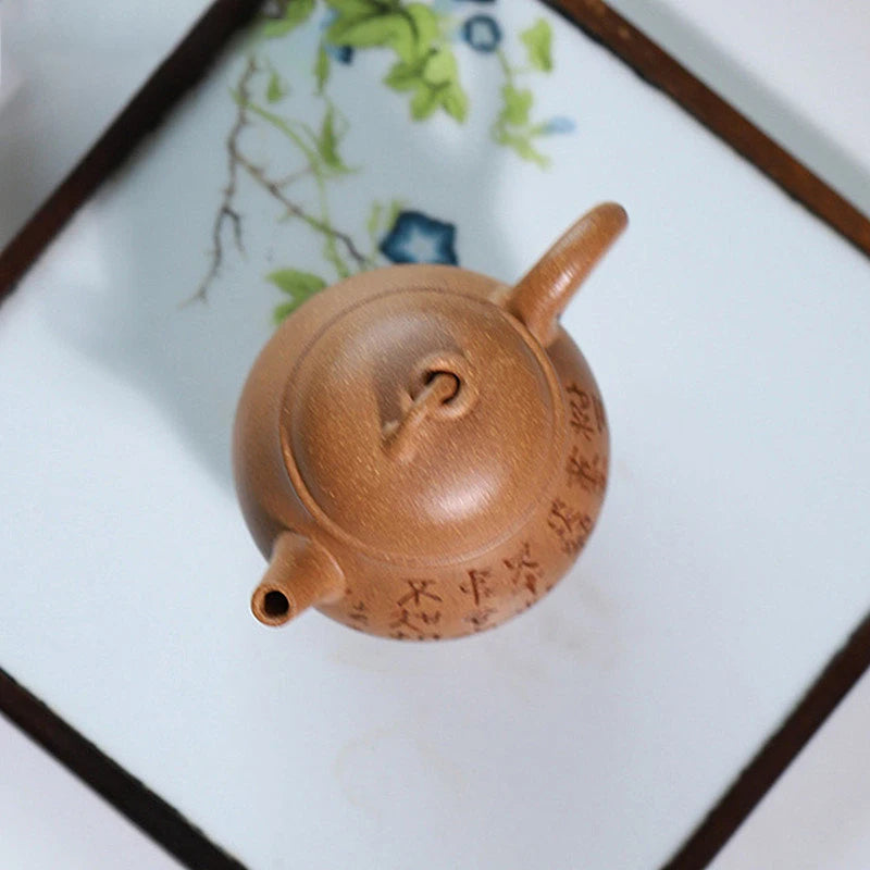 Master Handmade Yixing Purple Clay TeapotSection Mud Beauty Pot Raw Ore Zisha Tea Infuser Handpainted Teaware 160ml