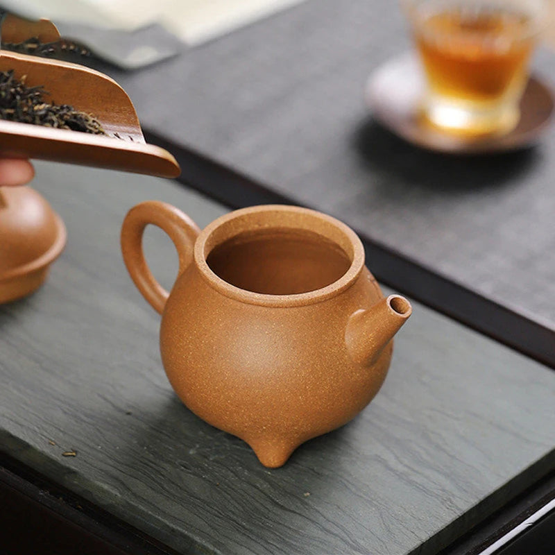 Master Handmade Yixing Purple Clay TeapotSection Mud Beauty Pot Raw Ore Zisha Tea Infuser Handpainted Teaware 160ml