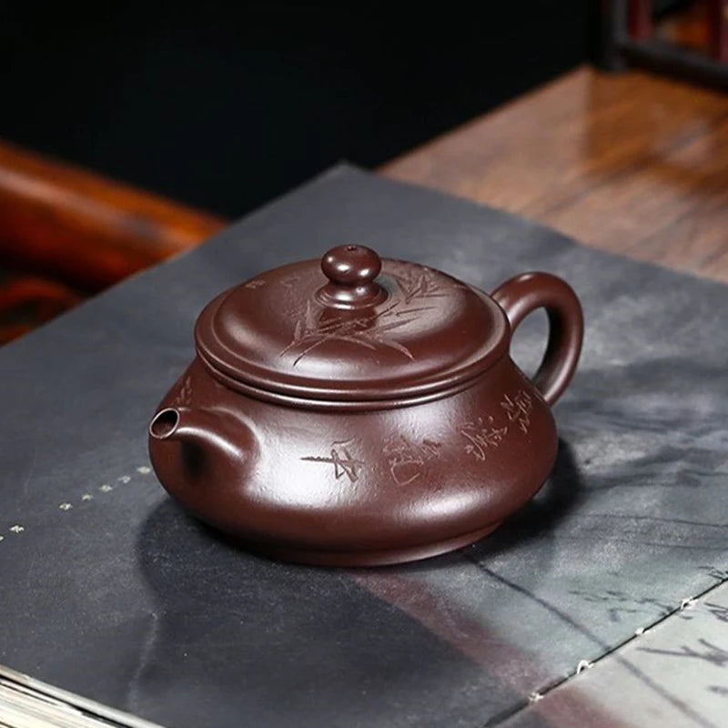 Master Handmade Zisha Teapot Authentic Yixing Purple Clay Tea Pot Raw Ore Zhu Mud Tea Maker Chinese Tea Set Supplies 140ml