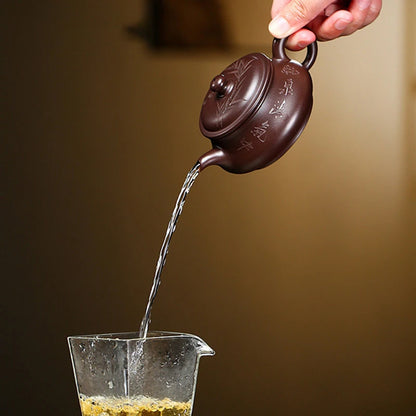 Master Handmade Zisha Teapot Authentic Yixing Purple Clay Tea Pot Raw Ore Zhu Mud Tea Maker Chinese Tea Set Supplies 140ml