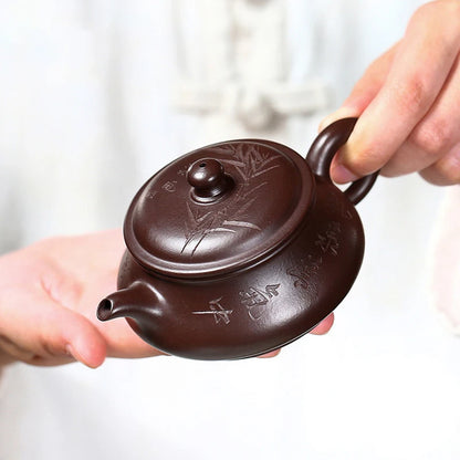 Master Handmade Zisha Teapot Authentic Yixing Purple Clay Tea Pot Raw Ore Zhu Mud Tea Maker Chinese Tea Set Supplies 140ml